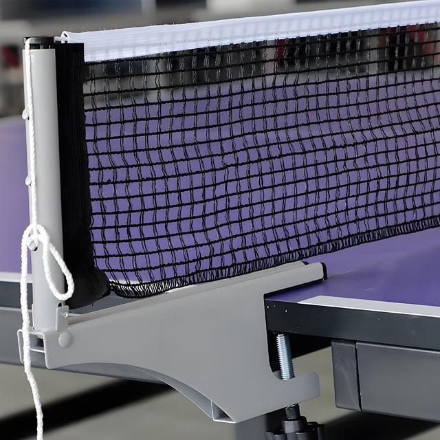 FONDOTIN Retractable Black Table Tennis Net with Tight Mesh and Easy Installation for Competition and Training