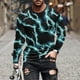thumbnail image 1 of Blusas y camisas de manga larga con cuello redondo para hombre Camisa con estampado de luces Cuello redondo Manga larga Jersey Camiseta estampada Blusa para hombre Blusa, 1 of 5