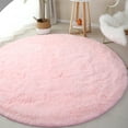thumbnail image 2 of YouLoveIt Round Rug Home Decor Floor Rugs Circle Carpets Plush Shag Area Rugs Fluffy Circle Shaggy Area Rug Fuzzy Carpet Fluffy Circle Rug for Kids Room, Furry Carpet for Teen's Room, 2 of 8