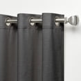 thumbnail image 3 of Nicole Miller New York Sawyer Cotton Blend Grommet Top Light Filtering Curtain Panels, 52"x84", Gunmetal, Set of 2, 3 of 7