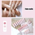 thumbnail image 3 of Apuakthei - Uñas postizas largas con efecto ataúd, diseño de bailarina, con degradado, cobertura total, acrílicas, para mujeres y niñas, 24 unidades, 3 of 6