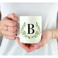 thumbnail image 3 of Koyal Wholesale Ceramic Coffee Mug, Garden Green Monogram Initial Letter B, 3 of 5