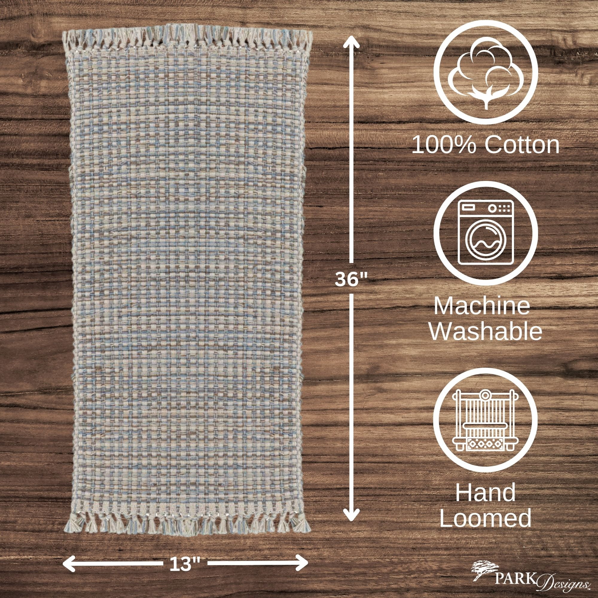 Park Designs Beige Sandy Shores Table Runner 36"L