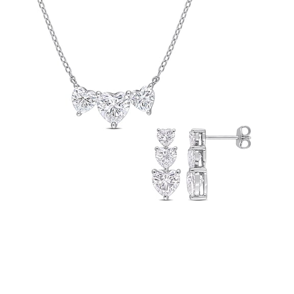 Everly Women's Created Moissanite Sterling Silver Jewelry Set
