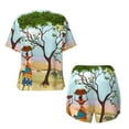thumbnail image 2 of Sigee African Women for Sleepwear Casual Pjs with Pockets Women's Pajamas Sets Shorts 2 Piece Short Sleeve Lounge Sets, 2 of 9