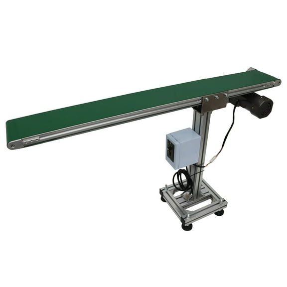 INTSUPERMAI Belt Conveyor 47x 5.9 inch Conveyor Table with Single Foot for Industrial Transport