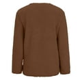 thumbnail image 6 of Herrnalise Women's Oversized Long Batwing Sleeve Cardigan Waffle Knit Sweater Coat Solid Color Button Down Jacket Brown,L, 6 of 7