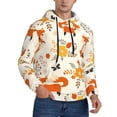 thumbnail image 2 of Haiem Flower Fox Patterned Men's Hoodie with Kangaroo Pocket - Ideal Pullover Sweatshirt for Daily Wear, Travel, and Home-Medium, 2 of 7