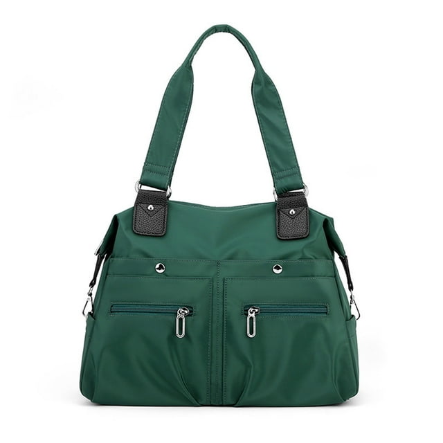 Large Capacity Nylon Laptop Shoulder Bag Multi Pocket Travel Work Tote for Women