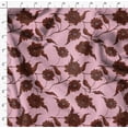 thumbnail image 4 of Soimoi Pure Silk Brown Fabric By the Yard - 42 Inch Wide -Florals Print Fabric - Elegant and Timeless Patterns for Fashion and Home Decor Printed Fabric, 4 of 6