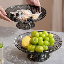 Fruit Tray with Detachable Base, Snack Plate for Coffee Table, Kitchen Veggie Drainer Platter for Pars Picnics(Black)