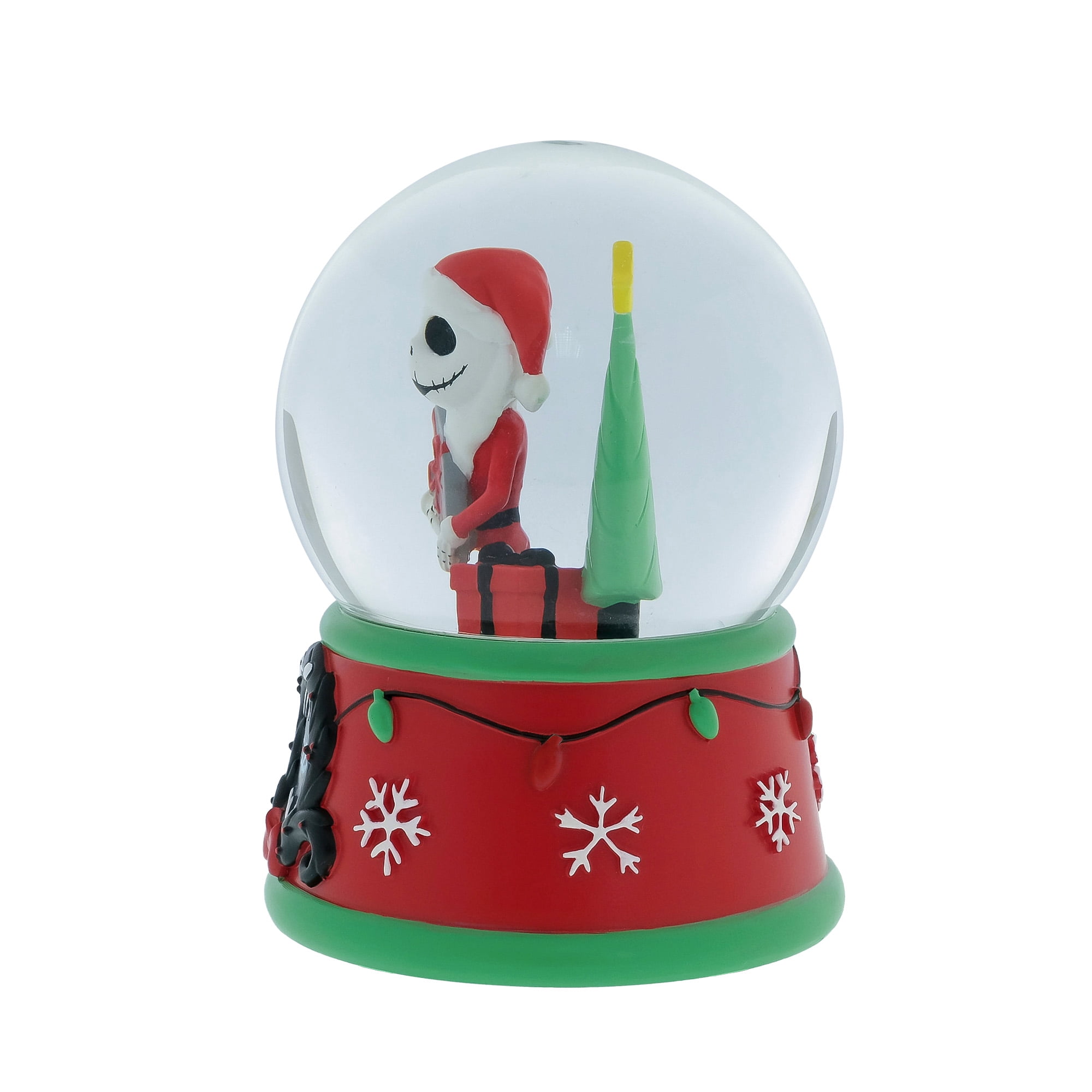 The Nightmare Before Christmas 100 Millimeter Snow Globe with Jack Skellington Santa