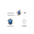 thumbnail image 5 of Jewelrypalace Oval 1.1ct Natural London Blue Topaz Stud Earrings for Women Rose Gold Plated 925 Sterling Silver, 5 of 6