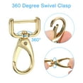 thumbnail image 4 of Uxcell 4Pcs Swivel Clasps, 0.75" Detachable Snap Hook with Screwdriver, Light Gold, 4 of 7