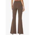 thumbnail image 2 of TheMoogan Women's Solid Plain High Rise Flared Comfy Trouser Stretch Cotton Yoga Pants, 2 of 6