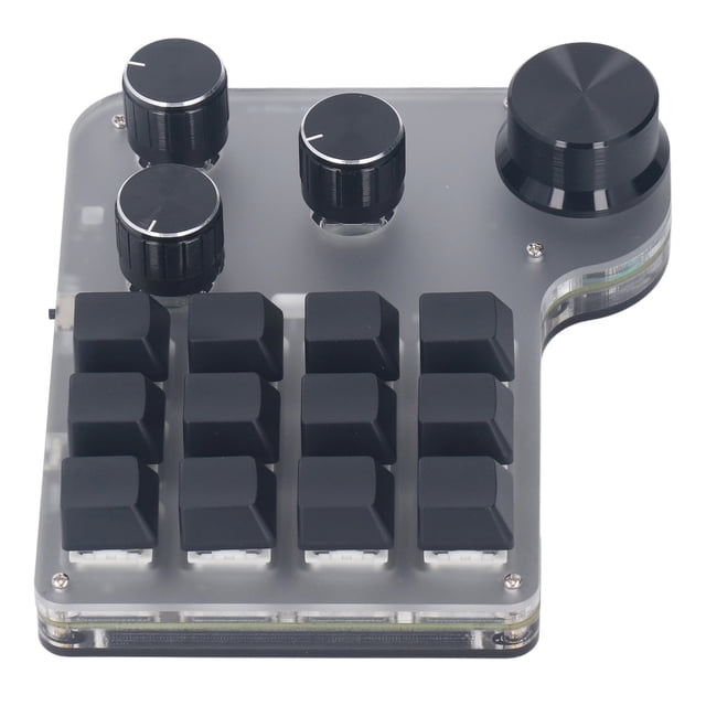 Programming Macro Keypad, One Handed Blue Switch USB Mini Macro Mechanical Gaming Keyboard for Industrial Control