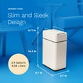 thumbnail image 5 of hOmeLabs Durable 2.4 Gallon Sensor Trash Can, Retractable Butterfly Lid, Batteries Included, Space-Efficient, Easy Clean, Battery-Powered - Creamy White, 5 of 7