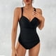 thumbnail image 2 of Traje de baño cómodo de color sólido con vendaje conservador de una sola pieza con estilo informal para mujer OAVQHLG3B Store  lin121212, 2 of 4