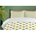 thumbnail image 4 of Ambesonne Honey Bee Duvet Cover Sets, Graphical Flying Insects, 2-Queen, Yellow Charcoal Grey, 4 of 7
