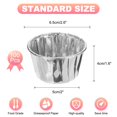 thumbnail image 2 of Forros de cupcake de foil metálico Uxcell para hornear cupcakes, 100Pcs forros de muffins para cupcakes, plateado, 2 of 5