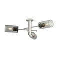 thumbnail image 4 of 434-3F-BB-G434-7DE Innovations Lighting Crown Point - 3 Light Flush Mount-10.13 Inch Tall and 29.38 Inch Wide-Brushed Brass Finish-Deco Swirl Glass, 4 of 5