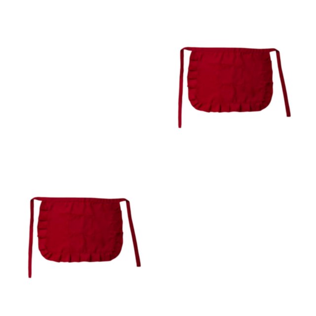 Wosthever Delantal Color sólido Reemplazo moderno Traje de encaje Medio delantal Cintura Babero Type3 NO3
