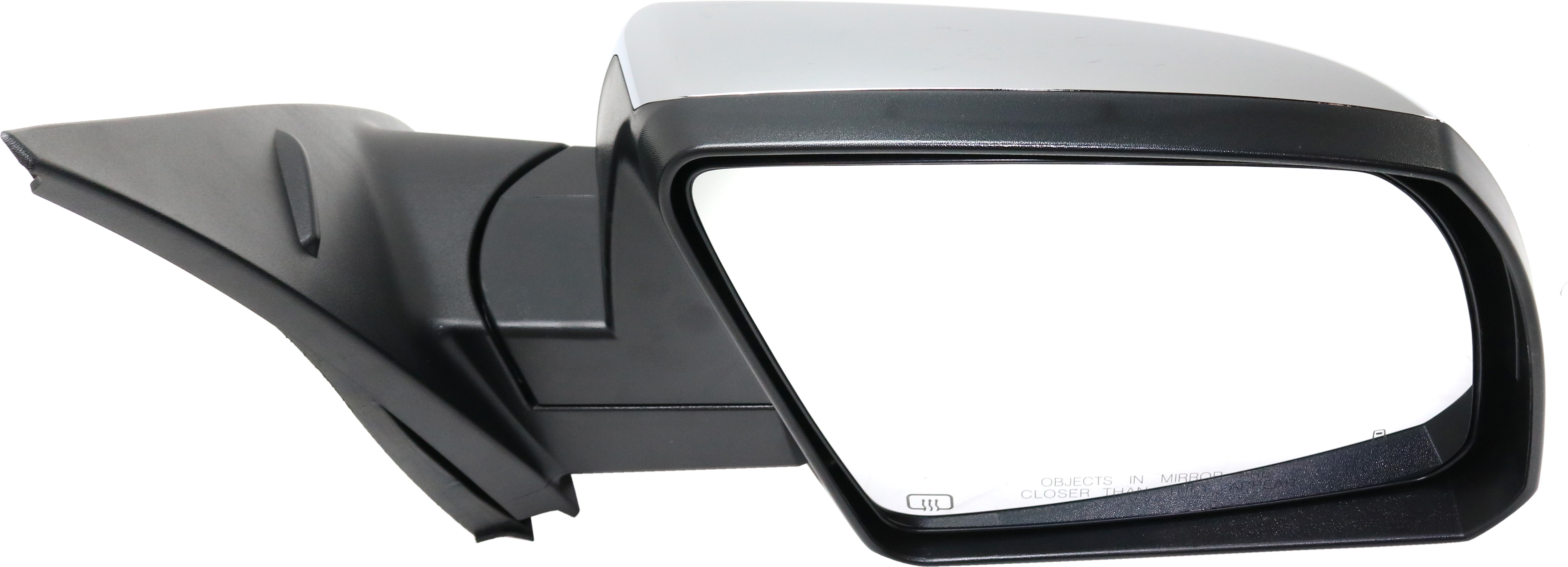 Mirror Compatible With 2014-2018 Toyota Tundra Right Passenger Side Heated w/ Blind Spot Detection in Glass Chrome Kool-Vue