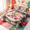 thumbnail image 3 of Manfei Modern Christmas Snowman Bed Spread Queen,Western Xmas Festive Queen Coverlet Set,3-Piece,1 Quilt and 2 Pillowcases, 3 of 7
