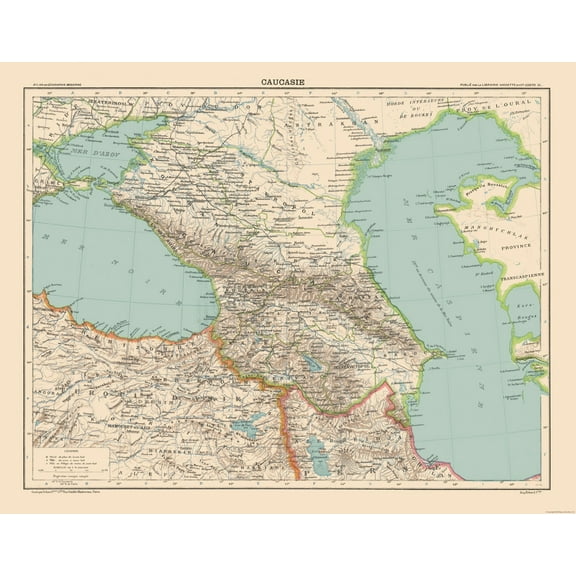 Historic Map - Russia - Schrader 1908 - 29.30 x 23 - Vintage Wall Art