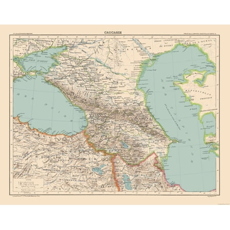 Historic Map - Russia - Schrader 1908 - Vintage Wall Art