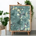 thumbnail image 2 of Floral Wallpaper Peel and Stick, 3D Floral Wall Wallpaper Vintage Floral Wallpaper for Bathroom Removable Wallpaper Decorative Contact Paper Mural for Bedroom Walls Cabinets Shelve, 2 of 7