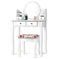 thumbnail image 2 of Patiojoy Vanity Table Set w/Detachable Mirror & Stool, 2 of 9
