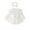 White, variant on JSGEK Toddler Baby Girl Long Sleeve Fall Dress Flower Lace First Birthday Baptism Christening Dresses Outfit Pink 0-3 Months