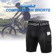 thumbnail image 2 of Lixada Pack de 3 pantalones cortos deportivos para hombre, ropa interior de entrenamiento activo con, 2 of 8