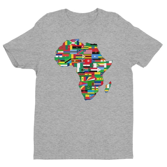 African Flags Short sleeve fitted unisex t-shirt