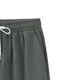 thumbnail image 2 of Long Shorts for Men Summer Casual with Pockets M-5X Capris Elastic Waisted Drawstring Sweat Short Pant (M, Army Green), 2 of 6