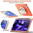 thumbnail image 4 of Allytechgroup iPad Air 11 Inch 2025/2024 Case with Pencil Holder, Military Grade Shockproof Kickstand Handle Strap Anti-Scratch Kids Friendly Bumper Tablet Case Cover for Apple iPad Air 11" M3 M2, 4 of 11