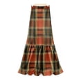 thumbnail image 4 of Women Skirts Plaid Ruffled Maxi Skirt Holiday High Waist Long Skirt Ladies Versatile Pleated Skirt, 4 of 6