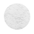 thumbnail image 3 of Maklaine Contemporary 47" Round Artificial Marble Dining Table in White, 3 of 7