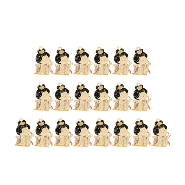 20 piezas aleación chica colgantes DIY encantos hecha a mano con agujero para fabricación Macarena colgantes del encanto