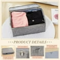 thumbnail image 3 of 1 Pcs Fabric Storage Bins with Lids 15 x 10 x 6'' Stackable Foldable Storage Bins with Lid and Handle Rigid Collapsible Storage Box Clothes Storage Cubes Closet Organizers Containers, gray, 3 of 6