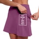 thumbnail image 4 of Falda pantalón de cintura media con bolsillos para mujer - Conjunto informal y deportivo de falda y pantalón corto, 4 of 6