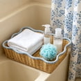 thumbnail image 6 of Hand-woven Paper Rope Storage Basket 15x11x3 Inch Imitation Rattan Decorative Organizer for Snacks and Sundries Home Kitchen Shelf Storage, 6 of 6