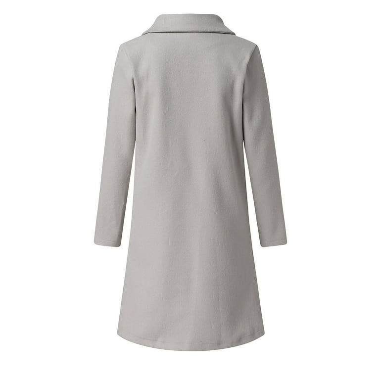 Baqcunre Women's Long-Sleeved Thin Lapel Tweed Long-Length Baqcunre Women's Long-Sleeved Thin Lapel Tweed Long-Length