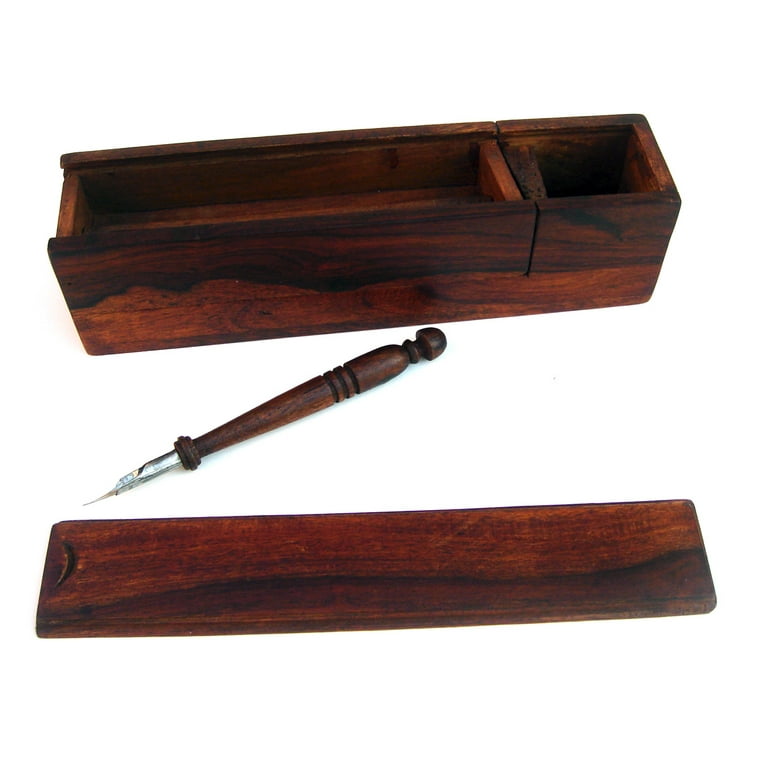 Antique Style Solid Wood Dip Pen Writing Ink Blotter – Early Home