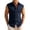 Navy, variant on hotojiny Men's Sleeveless Shirt Casual Button down Shirt Breathable Fitted Collared Summer Beach Vacation Tops with Pocket