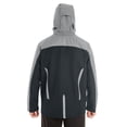 thumbnail image 3 of North End NE700 Hardshell Coat Men's Embark Interactive Colorblock Shell with Reflective Printed Panels, XL, BLK/ GRP/ CL RD, 3 of 5