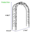 thumbnail image 4 of 74"x98" Metal Garden Arch Arbor Trellis for Climbing Plants Roses Outdoor Décor Black, 4 of 7