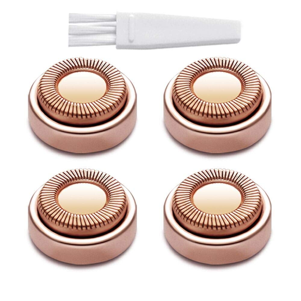 Facial Hair Remover Replacement Heads, 18K Rose Gold-Plated Rose Gold, 5 Count