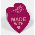 thumbnail image 2 of Inkdotpot 50 Pack Real Rose Gold Foil Paper Tag Made With Love Wedding Favor Hang Tag, 2 of 6